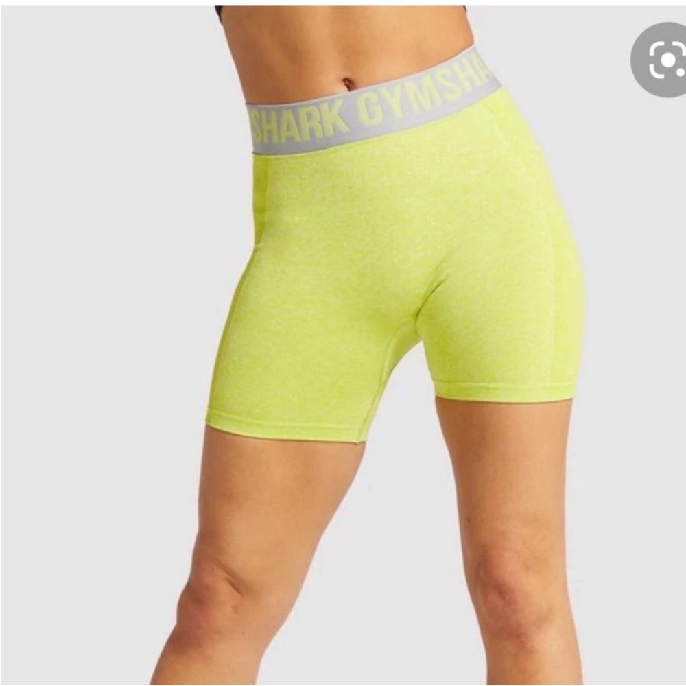 Gymshark Flex Lime Green Workout Shorts - Picture 2 of 8